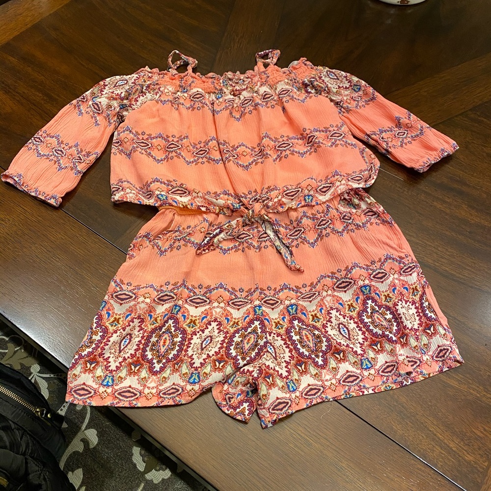 Girl’s 3/4 Sleeve Romper